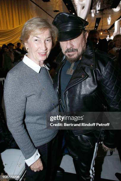 Baroness Albert Frere and Peter Marino attend the Christian Dior Haute Couture Spring Summer 2018 show as part of Paris Fashion Week on January 22,...