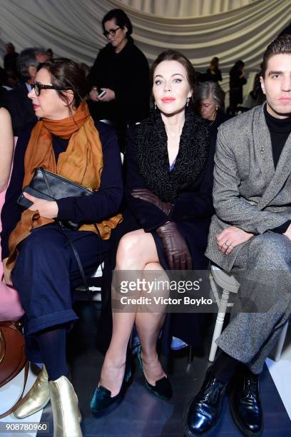 Ulyana Sergeenko attends the Christian Dior Haute Couture Spring Summer 2018 show as part of Paris Fashion Week on January 22, 2018 in Paris, France.