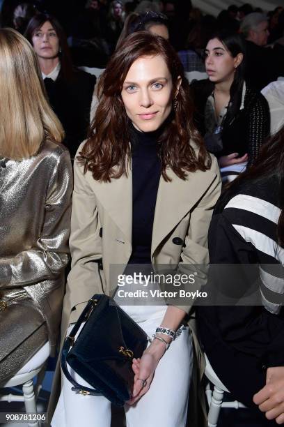 Aymeline Valade attends the Christian Dior Haute Couture Spring Summer 2018 show as part of Paris Fashion Week on January 22, 2018 in Paris, France.