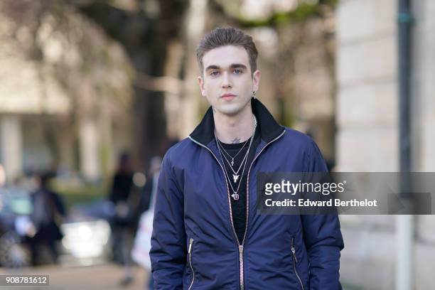 Gabriel-Kane Day Lewis attends the Christian Dior Haute Couture Spring Summer 2018 show as part of Paris Fashion Week on January 22, 2018 in Paris,...