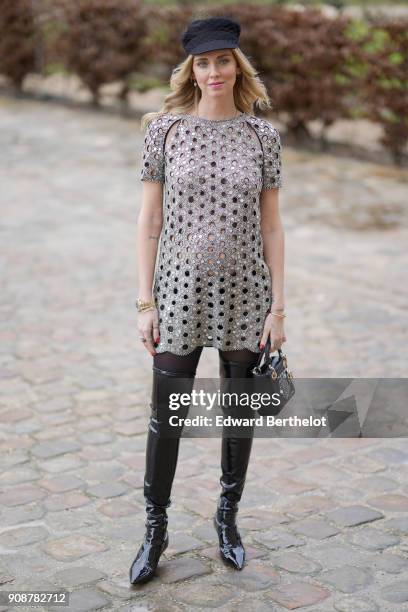 Chiara Ferragni attends the Christian Dior Haute Couture Spring Summer 2018 show as part of Paris Fashion Week on January 22, 2018 in Paris, France.