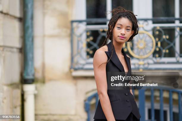 Willow Smith attends the Christian Dior Haute Couture Spring Summer 2018 show as part of Paris Fashion Week on January 22, 2018 in Paris, France.