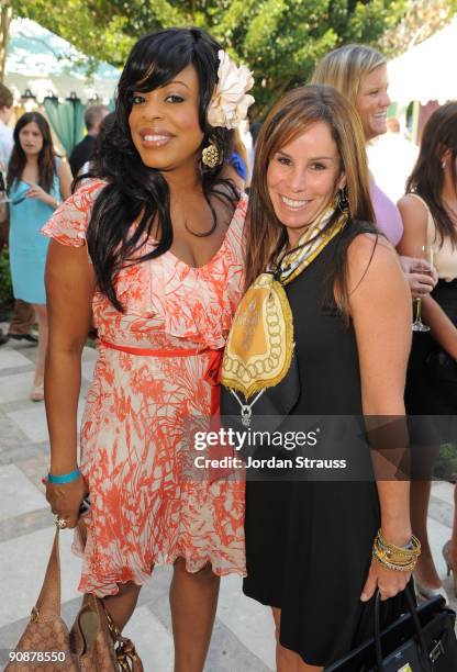 Actress Niecy Nash and Melissa Rivers attend the Noreen Fraser Foundation, Palms Lounge & Silver Spoon Emmy Luncheon at a private residence on...