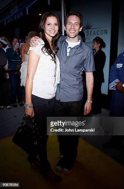 Jill lLatiano and Glenn Howerton attend the "It's Always Sunny In Philadelphia" Season 5 premiere at The Beacon Theatre on September 16, 2009 in New...