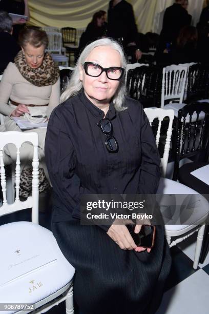 Brigitte Lacombe attends the Christian Dior Haute Couture Spring Summer 2018 show as part of Paris Fashion Week on January 22, 2018 in Paris, France.