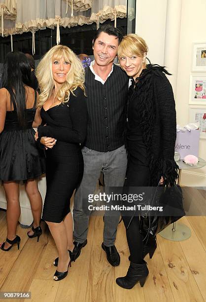 Hollywood makeup artist Valerie Sarnell, actor Lou Diamond Phillips and wife Yvonne appear at Sarnell's 2009 Emmy Awards Event, held at the Valerie...