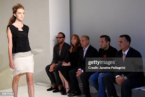 Model on the runway at Vera Wang Spring 2010 during Mercedes-Benz Fashion Week at 158 Mercer Street on September 15, 2009 in New York City.