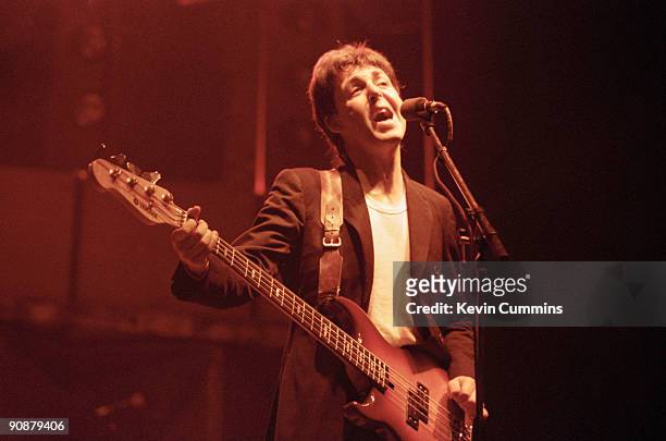 Paul McCartney performing with Wings at the Apollo Manchester, 28th November 1979.
