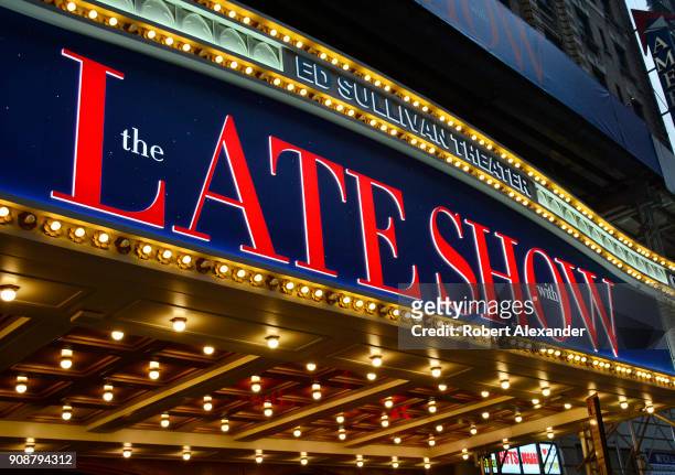 The Ed Sullivan Theater in New York City is the home of The Late Show with Stephen Colbert.