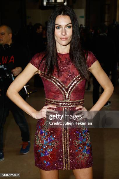 Paola Turani attends the Georges Hobeika Haute Couture Spring Summer 2018 show as part of Paris Fashion Week on January 22, 2018 in Paris, France.