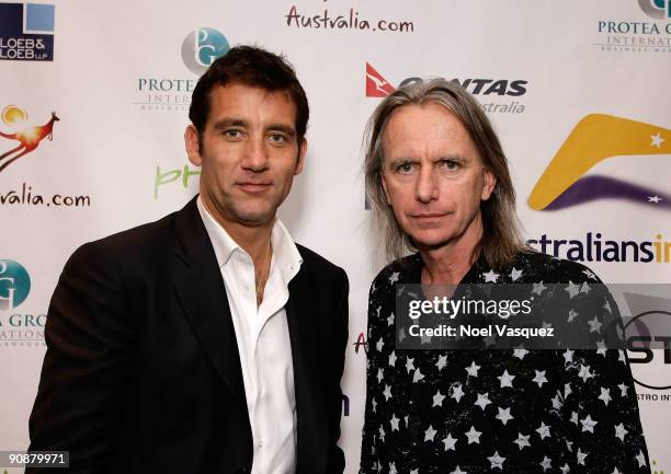 Clive Owen and Scott Hicks attend the Australians In Film screening of "The Boys Are Back" at the Harmony Gold Theatre on September 16, 2009 in Los...