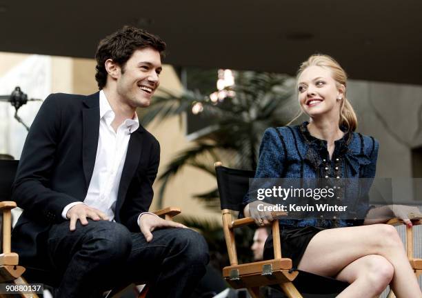 Actors Adam Brody and Amanda Seyfried appear at the "Jennifer's Body" Hot Topic Fan Event at Hollywood and Highland on September 16, 2009 in Los...