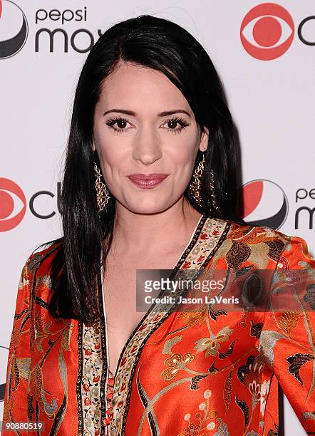 Actress Paget Brewster attends the CBS new season premiere party at MyHouse Nightclub on September 16, 2009 in Hollywood, California.