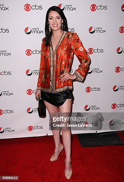 Actress Paget Brewster attends the CBS new season premiere party at MyHouse Nightclub on September 16, 2009 in Hollywood, California.