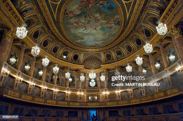 Picture taken on September 17, 2009 shows the Royal Opera of the Palace of Versailles, outside Paris, which will reopen on September 21, 2009 after a...