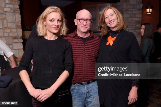 Lucy Walker, Alex Gibney and Keri Putnam attends 2018 HBO Documentary Films Party At Sundance 2018 during the 2018 Sundance Film Festival at Hotel...