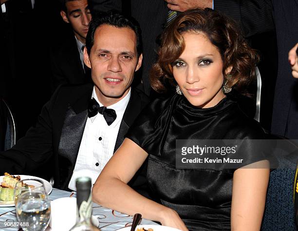 Marc Anthony and Jennifer Lopez attend the Congressional Hispanic Caucus Institute's 32nd Annual Awards Gala at Walter E. Washington Convention...