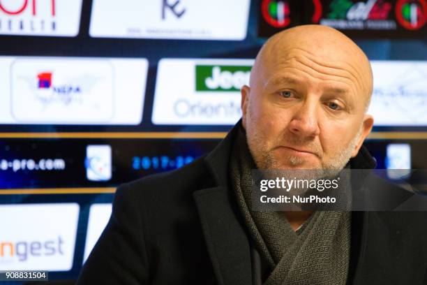 Ottavio Palladini new head coach of Teramo Calcio 1913 during the presentation of Ottavio Palladini new head coach of Teramo Calcio 1913 at Gaetano...