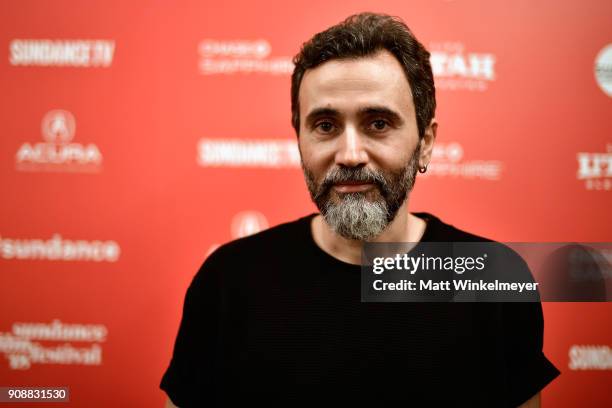 Director Talal Derki attends the "Of Fathers And Sons" Premiere during the 2018 Sundance Film Festival at Egyptian Theatre on January 22, 2018 in...