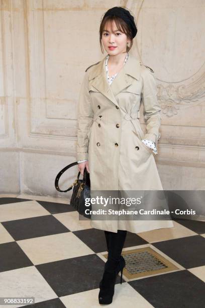 Song Hye Kyo attends the Christian Dior Haute Couture Spring Summer 2018 show as part of Paris Fashion Week January 22, 2018 in Paris, France.