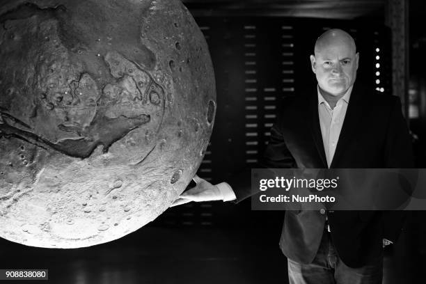 Astronaut Scott Kelly presents the RESISTENCIA book in Espacio Fundación Telefónica de Madrid. Spain. January 22, 2018