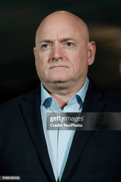 Astronaut Scott Kelly presents the RESISTENCIA book in Espacio Fundación Telefónica de Madrid. Spain. January 22, 2018