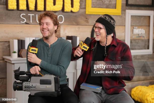 Tim Robbins and Jack Henry Robbins of 'Painting with Joan' attend The IMDb Studio and The IMDb Show on Location at The Sundance Film Festival on...