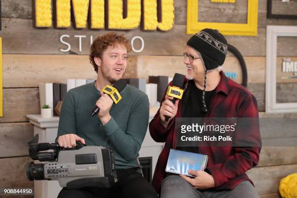 Tim Robbins and Jack Henry Robbins of 'Painting with Joan' attend The IMDb Studio and The IMDb Show on Location at The Sundance Film Festival on...
