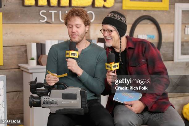 Tim Robbins and Jack Henry Robbins of 'Painting with Joan' attend The IMDb Studio and The IMDb Show on Location at The Sundance Film Festival on...