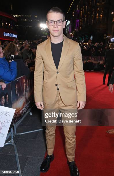 Will Poulter attends the UK fan screening of "Maze Runner: The Death Cure" at Vue West End on January 22, 2018 in London, England.