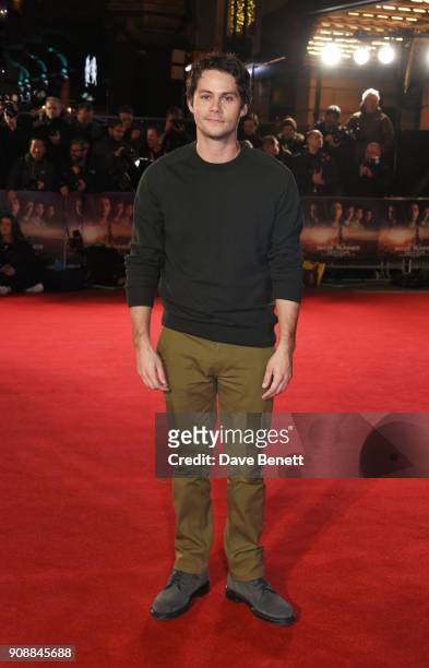 Dylan O'Brien attends the UK fan screening of "Maze Runner: The Death Cure" at Vue West End on January 22, 2018 in London, England.