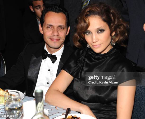 Marc Anthony and Jennifer Lopez attend the Congressional Hispanic Caucus Institute's 32nd Annual Awards Gala at Walter E. Washington Convention...