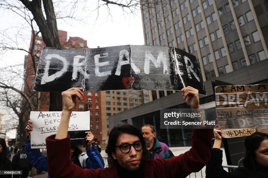 Activists In New York Protest Government Shutdown