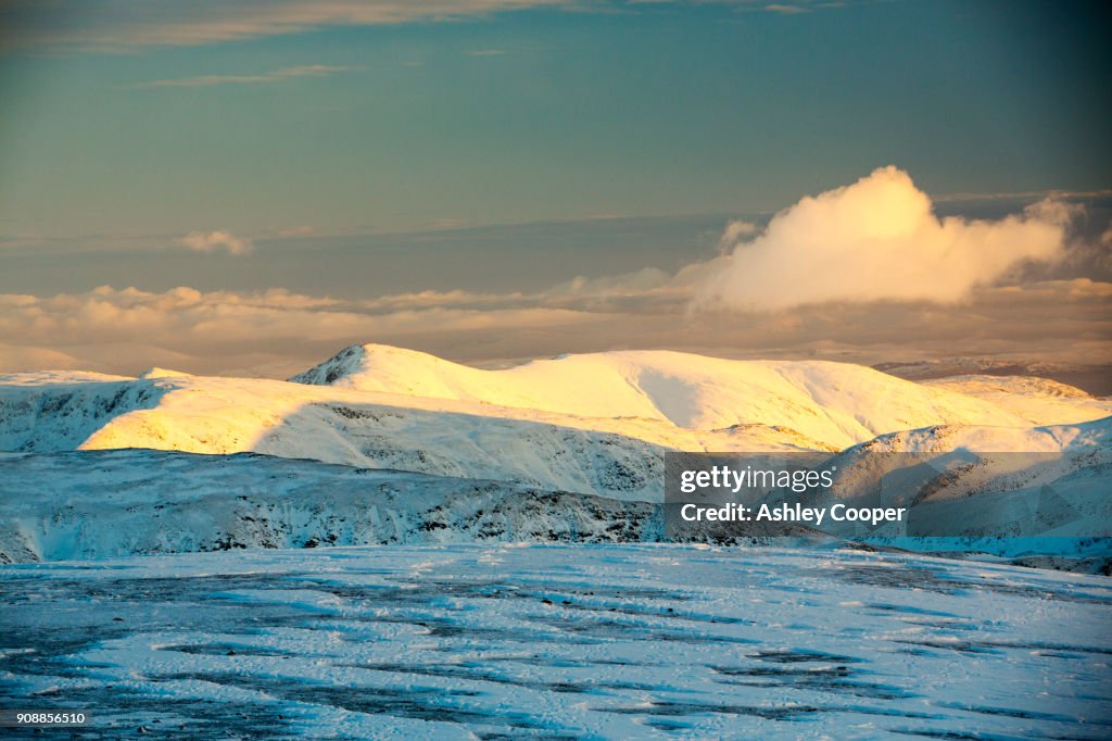 Looking across to the Kentmere Fells from Helvellyn, Lake District, UK