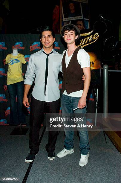 Actors Walter Perez and Paul Iacono visit Planet Hollywood Times Square on September 17, 2009 in New York, City.