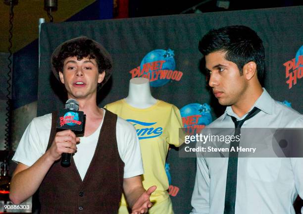 Actors Paul Iacono and Walter Perez visit Planet Hollywood Times Square on September 17, 2009 in New York, City.