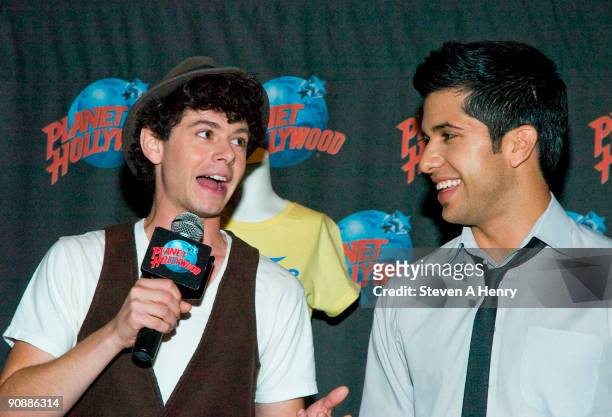 Actors Paul Iacono and Walter Perez visit Planet Hollywood Times Square on September 17, 2009 in New York, City.