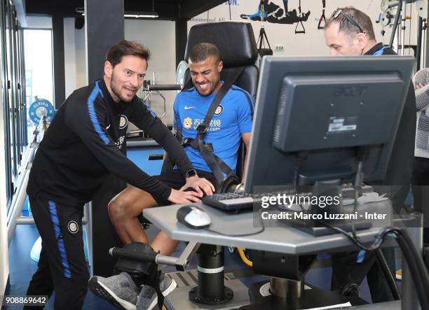 Internazionale new signing Rafinha during physical tests at the club's training ground Suning Training Center in memory of Angelo Moratti on January...