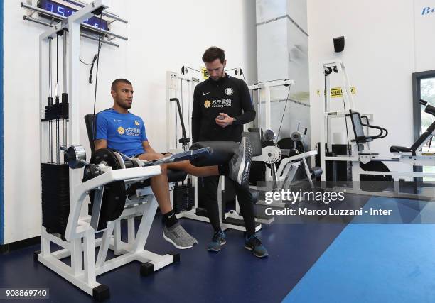 Internazionale new signing Rafinha during physical tests at the club's training ground Suning Training Center in memory of Angelo Moratti on January...