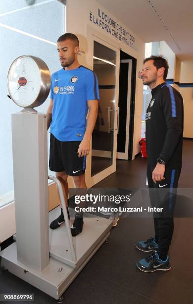 Internazionale new signing Rafinha during physical tests at the club's training ground Suning Training Center in memory of Angelo Moratti on January...