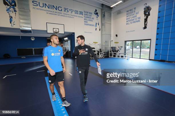Internazionale new signing Rafinha during physical tests at the club's training ground Suning Training Center in memory of Angelo Moratti on January...