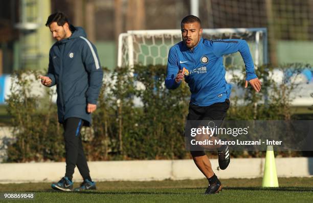 Internazionale new signing Rafinha runs during physical tests at the club's training ground Suning Training Center in memory of Angelo Moratti on...