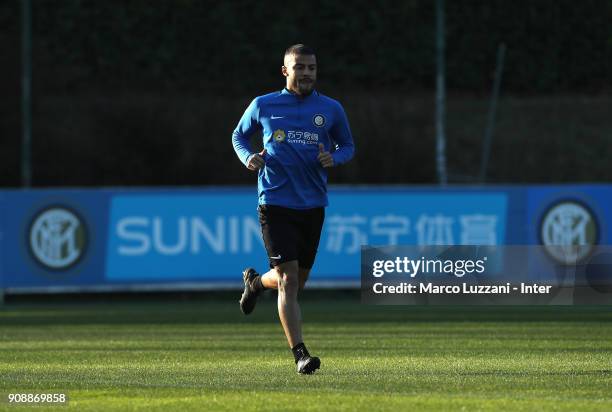 Internazionale new signing Rafinha runs during physical tests at the club's training ground Suning Training Center in memory of Angelo Moratti on...