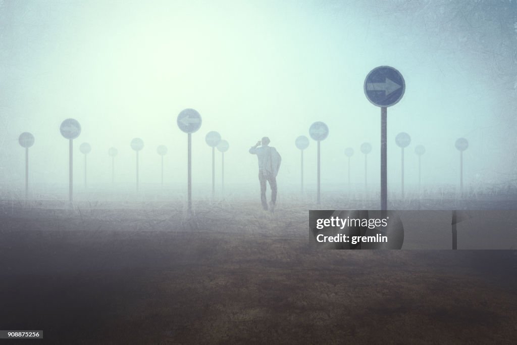 Lost businessman