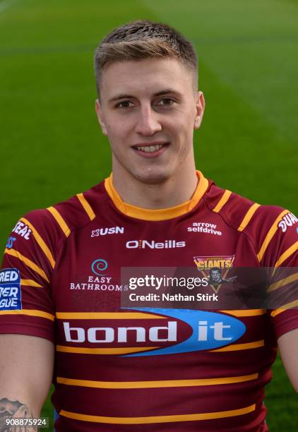 Alex Mellor of Huddersfield Giants poses for a portrait during the Huddersfield Giants Media Day at John Smith's Stadium on January 22, 2018 in...