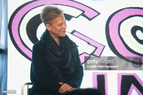 Tonya Lewis Lee speaks during the "She's Gotta Have It" brunch sponsored by Netflix at Buona Vita on January 22, 2018 in Park City, Utah.
