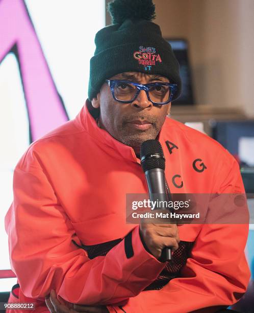 Filmmaker Spike Lee speaks during the "She's Gotta Have It" brunch sponsored by Netflix at Buona Vita on January 22, 2018 in Park City, Utah.