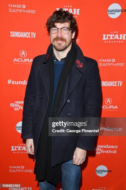 Actor John Gallagher Jr. Attends the "The Miseducation Of Cameron Post" And "I Like Girls" Premieres during the 2018 Sundance Film Festival at Eccles...