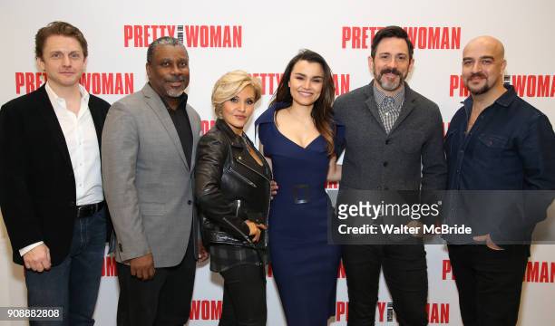 Jason Danieley, Kingsley Leggs, Orfeh, Samantha Barks, Steve Kazee and Eric Andersons attend the cast photocall for the New Broadway Bound Musical...