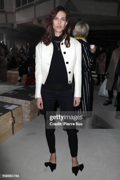 Aymeline Valade attends the Proenza Schouler RTW Fall/Winter 2018 show as part of Paris Fashion Week on January 22, 2018 in Paris, France.